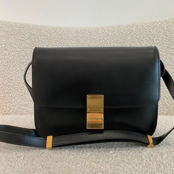 Authentic Celine Medium Smooth Calfskin Box Bag Black - Picture 2 of 16